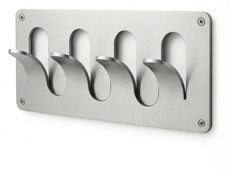 Plié 01 — porte-manteaux en inox plié